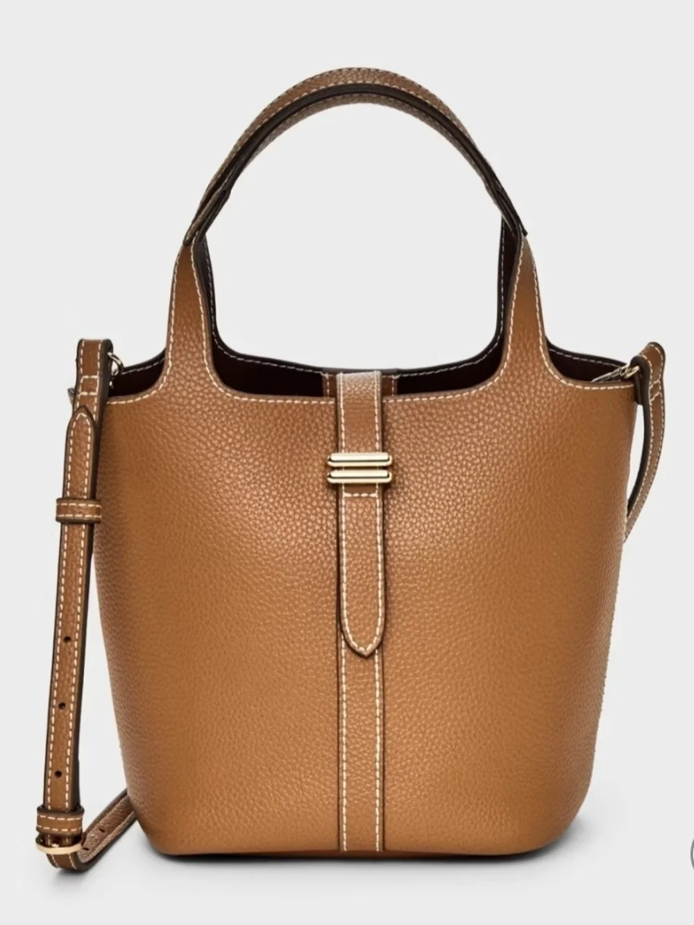 A New Day Mini Tulip Tote Brown Crossbody Bag Minimalist Chic Quiet Lux